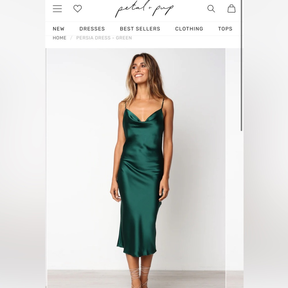 Petal and pup Persia dress green